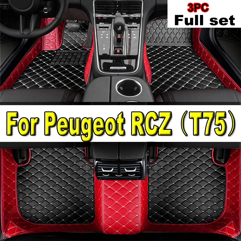 

Car Floor Mats For Peugeot RCZ T75 2009~2015 Luxury Leather Mat Rugs Carpets Durable Pad Set Car Accessories Interior Parts 2010