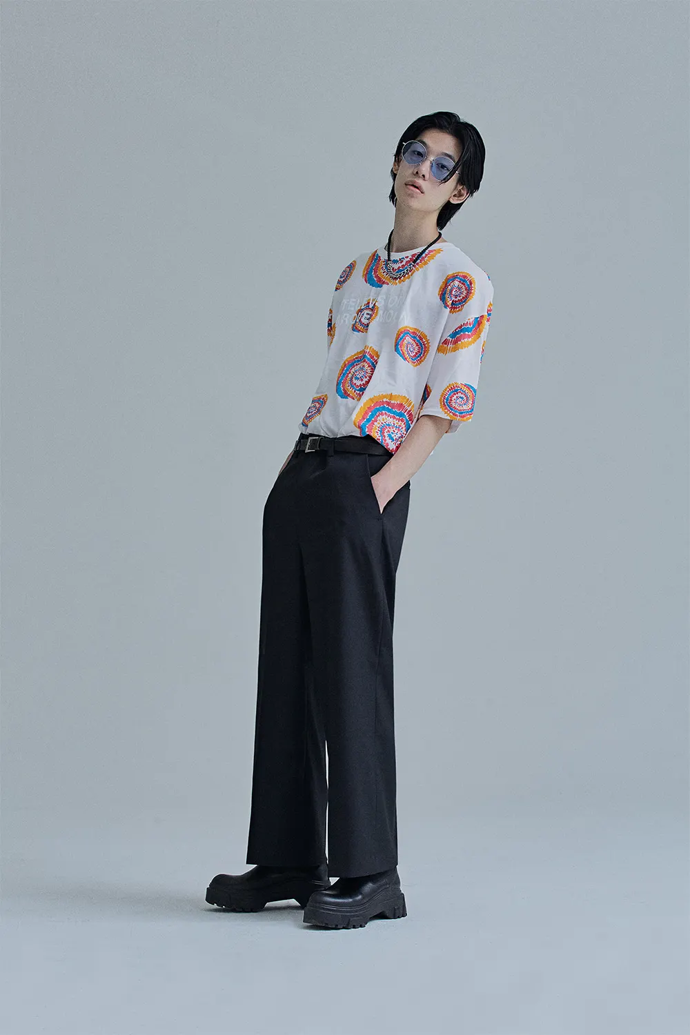 Description Picture 2 of itemMen's Trousers Spring And Autumn New Solid Color Simple Fashion High Waist Large Size Loose Trousers