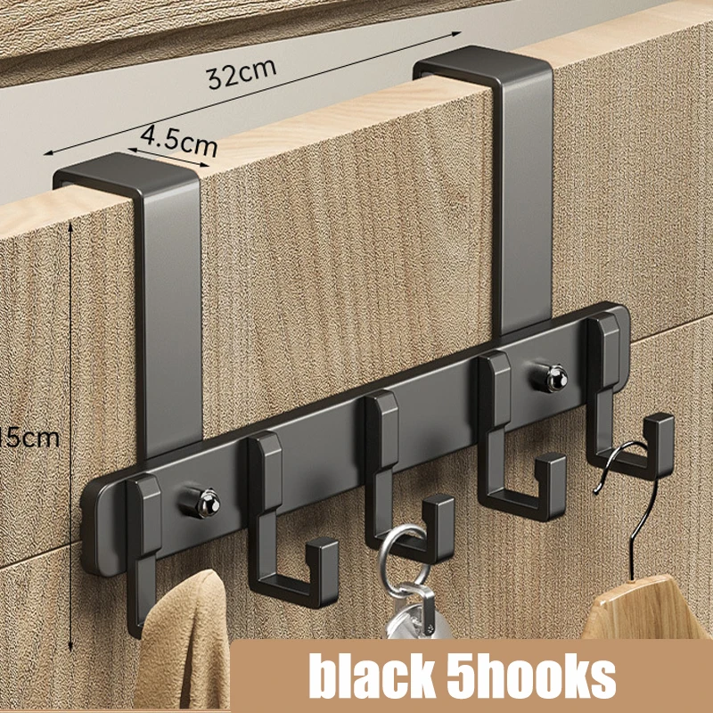 Door Behind Hook Storage Wall Hanging Clothes Spoon Holder For Kitchen Towel Hook Kitchen Accessories Cabinet Storage