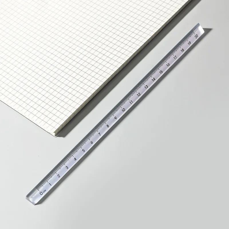 Transparent Triangular Straight Ruler - Cute Stationery Drawing Tool