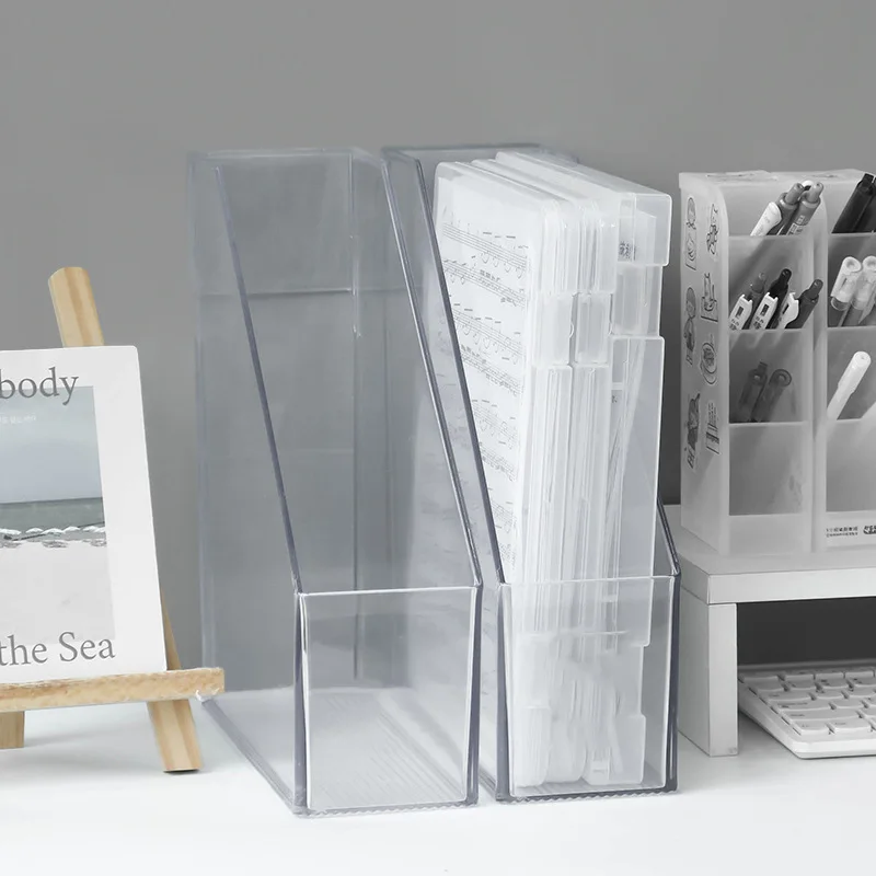 Magazine File Holder Desk File Stand Desk Organizer Office Supplies Magazine Holder Organizer Box for Home Countertop
