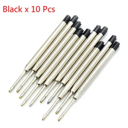 Premium Blue & Black Ink Ballpoint Pen Refills - Pack of 10 (Black)