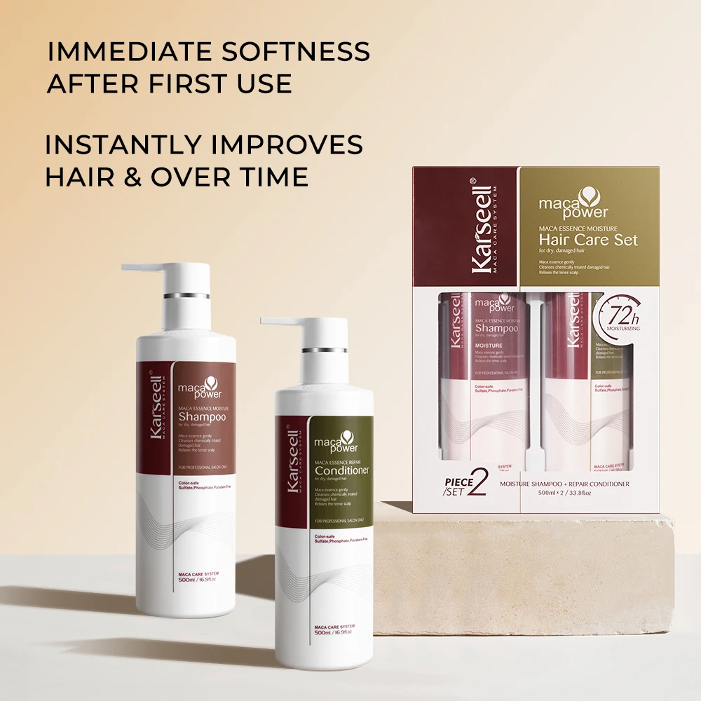 Karseell Trattamento per capelli al collagene Riparazione, shampoo e balsamo per capelli secchi e danneggiati Tutti i tipi di capelli Regalo per la cura dei capelli - immagine 4