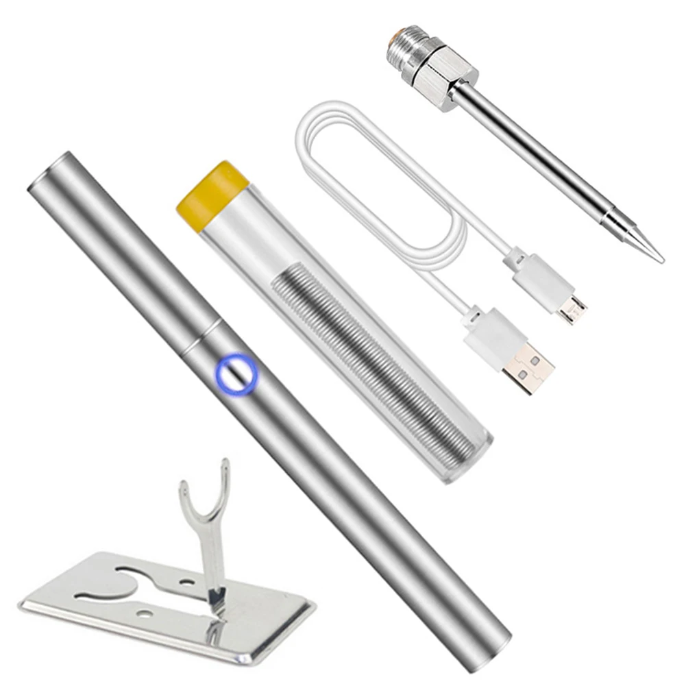 

Portable Electric Soldering Iron Pen Lightweight and Convenient Aluminum Alloy Body Short Circuit Protection
