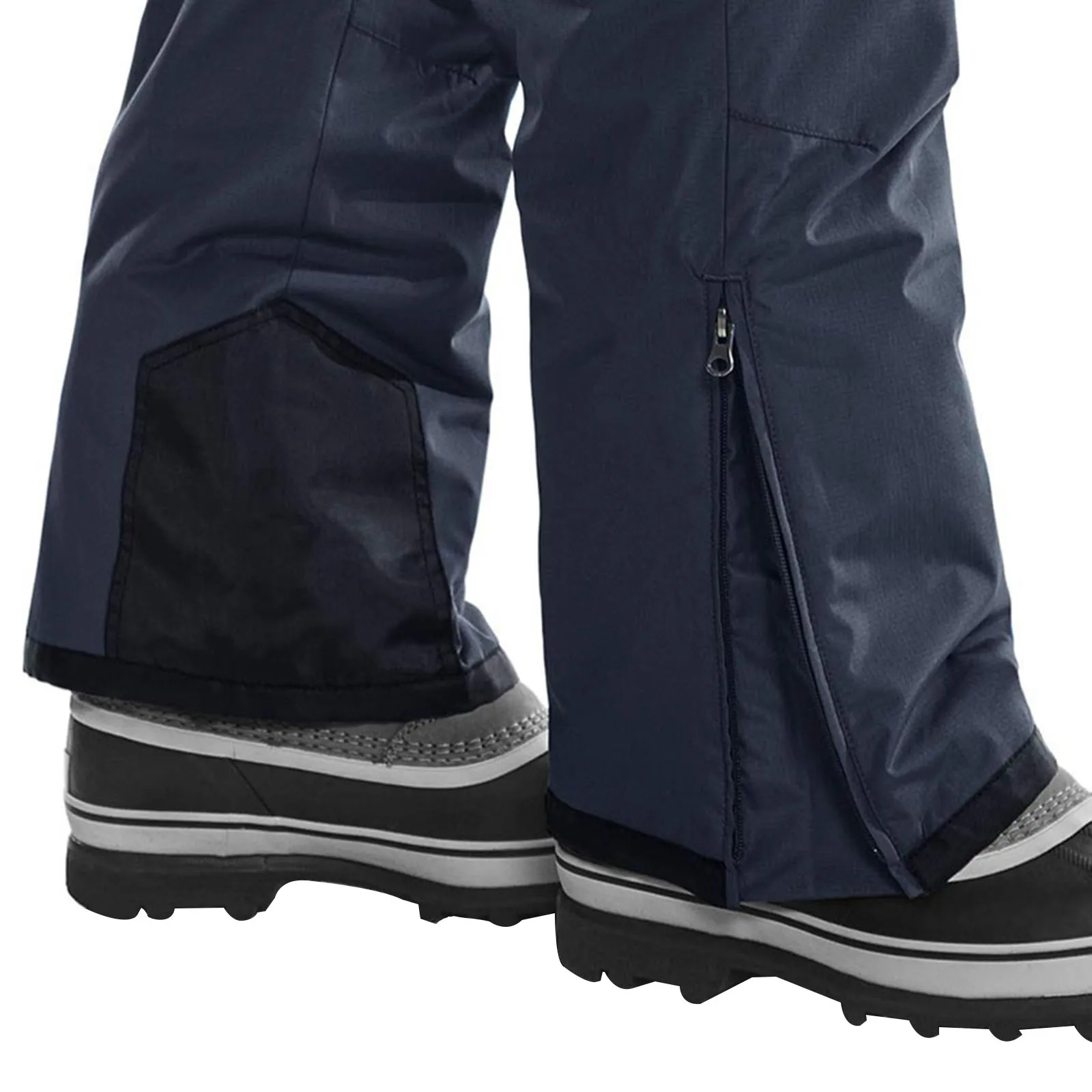 Men Rompers Denim Overalls Adjustable Straps Windproof Thickened Cargo Trousers Winter