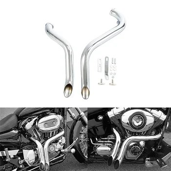 Motorcycle 1.75" Drag Pipes Exhaust For Harley Sportster 1986-2013 Touring 1984-2016 Softail 1986-2017 1991-2017 2015 2014 2013