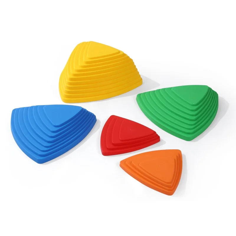 Balance Stepping Stones Set Obstacle Course for Kids Indoor and Outdoor Toy Improves Coordination And Strength Child Safe Rubber 5