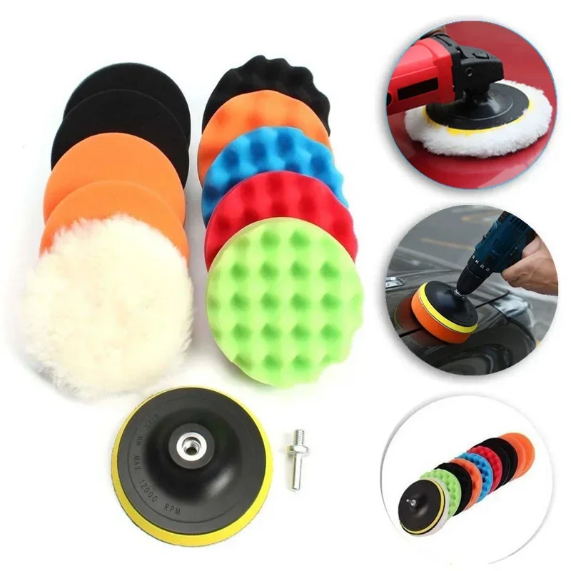 Inch Buffing Pad Kit Wool Felt Polishing Pad Wheel for Tile Glass Stainless Steel Car Polish Scratche Repair Tools