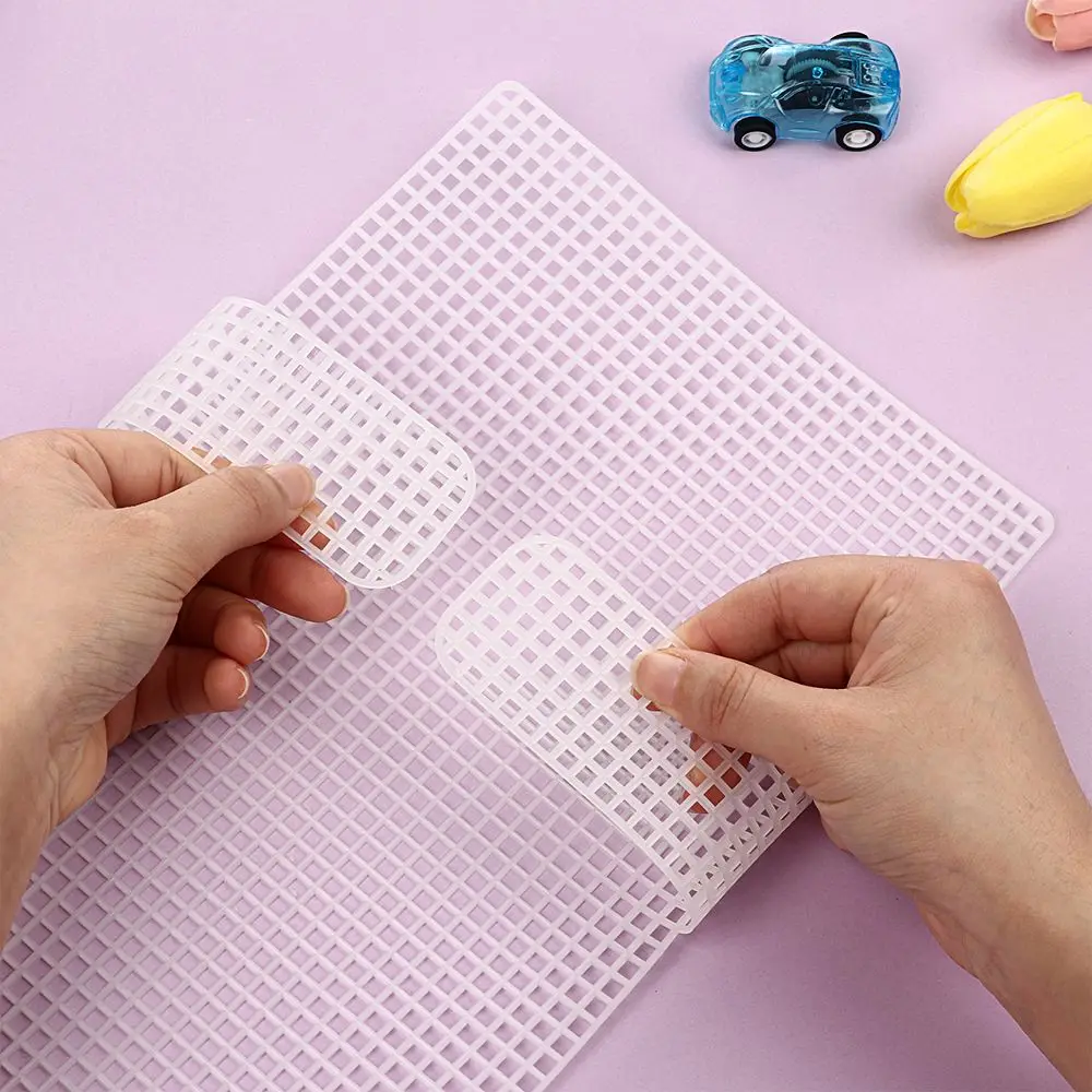 Craft Supplies Plastic Mesh Cloth Latch Hook Bags Making DIY Handcraft Bags Weaving Material Grid Hook Crafts Sewing Accessories