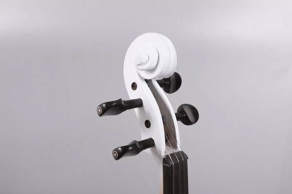 4 string 4/4 Full Size Electric Violin White Black Professional Ebony Fittings With Case Bow 4 string/5
