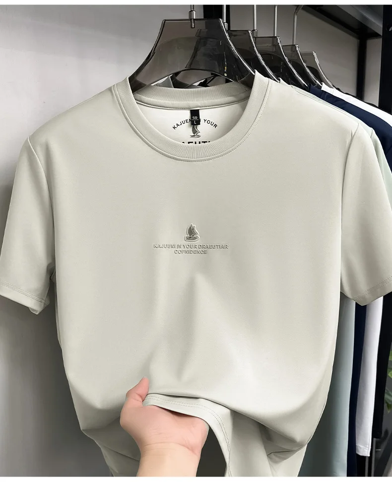 Modisches, mit Buchstaben geprägtes Kurzarm-T-Shirt hochwertige Markenqualität Herren-Sommer-Rundhals-Shirt lässig neu leicht atmungsaktiv luxuriöses Oberteil – Detail 19