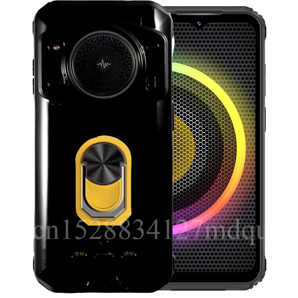 Black Shockproof Ring Holder Case - Soft TPU Protective Cover