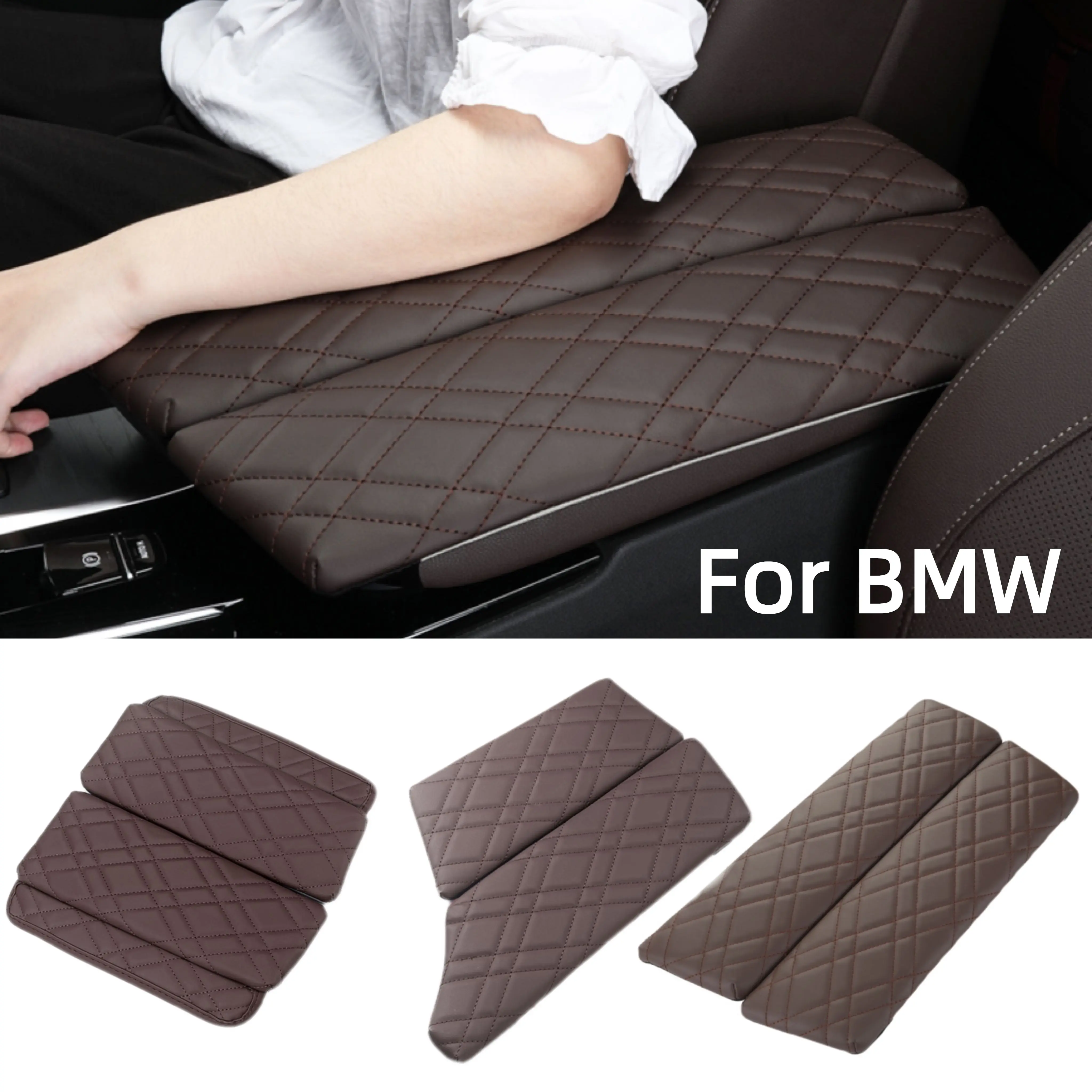 자동차 중앙 팔걸이 패드 PU 센터 콘솔 보관함 보호 매트 커버, BMW G30 G38 G20 F30 F10 G11 G12 F34 3GT G32 6GT LHD용 