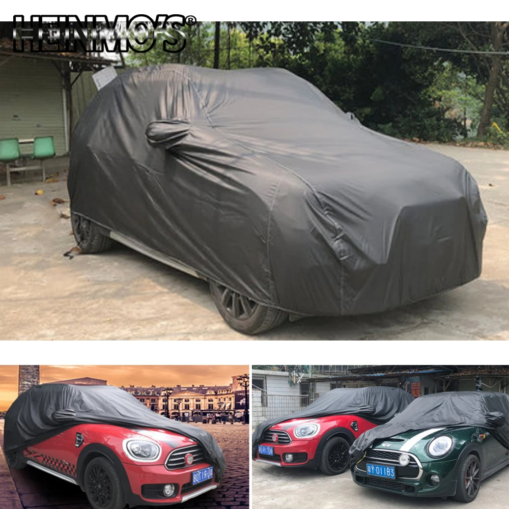 미니 쿠퍼 S JCW 자동차 커버 야외 R55 R56 R61 F55 F56 F60 Countryman 방수 태양 비 눈 증거 자동차 커버 보호