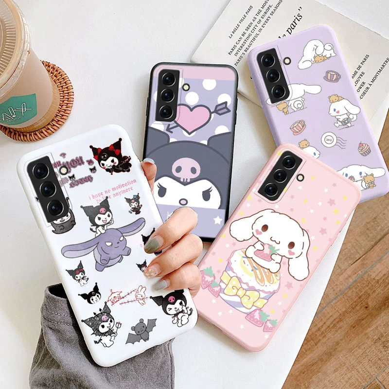 For Samsung Galaxy A22 4G A 22 A22S 5G Silicone Phone Case Cute Funny  Sanrio Kuromi Melody Cartoon Coque Capa Soft Funda Bags