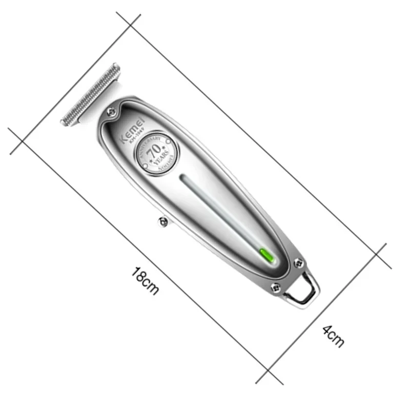 Original Kemei Full Metal Professional Hair Trimmer For Men Lithium Beard Trimmer Electric Barber Clipper Hair Cutting Machine hair clipper hair trimmer