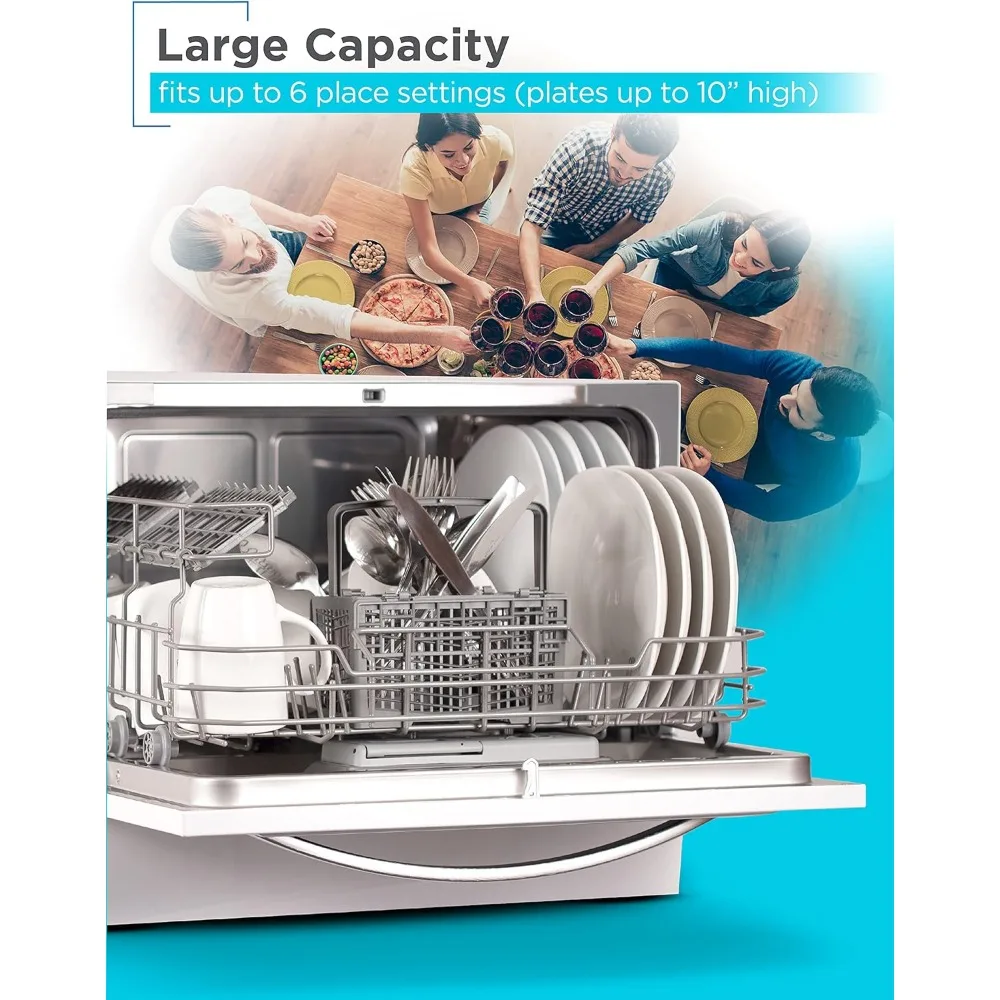 BCD6W 6 Place Setting Portable Compact Countertop Dishwasher 3
