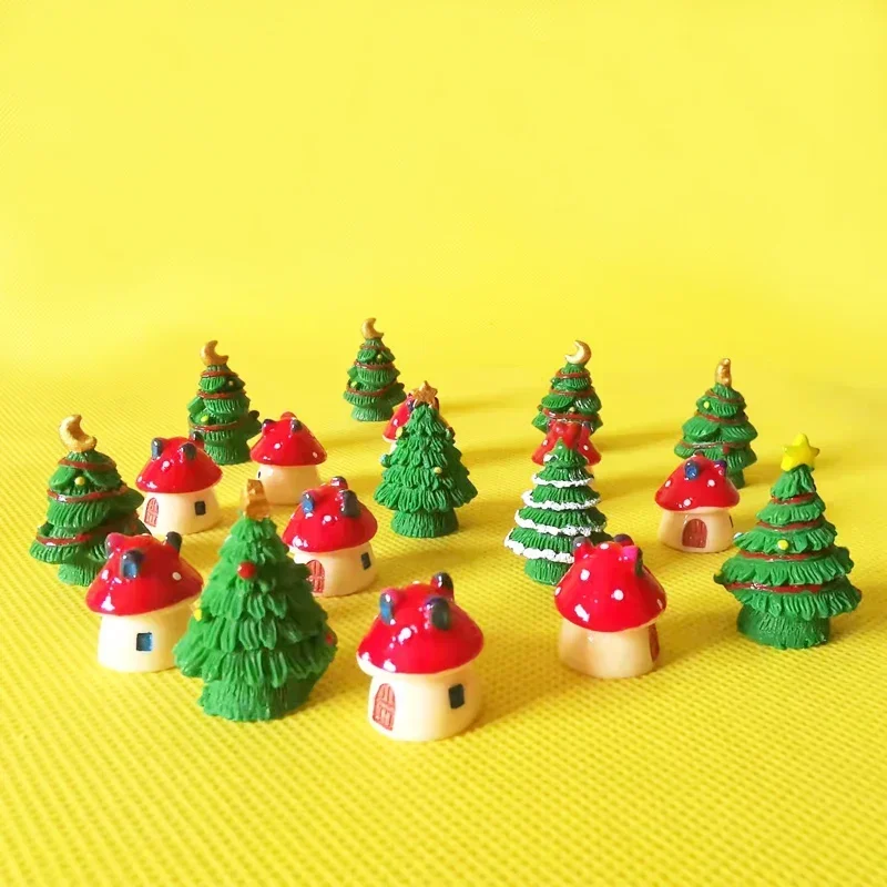 mini house/little trees/miniatures cottage/shabby /cute/ fairy garden/gnome/moss terrarium home decor/crafts supplies 9 pcs miniature house kit,miniature ornament,miniature scenery material,miniature figurines