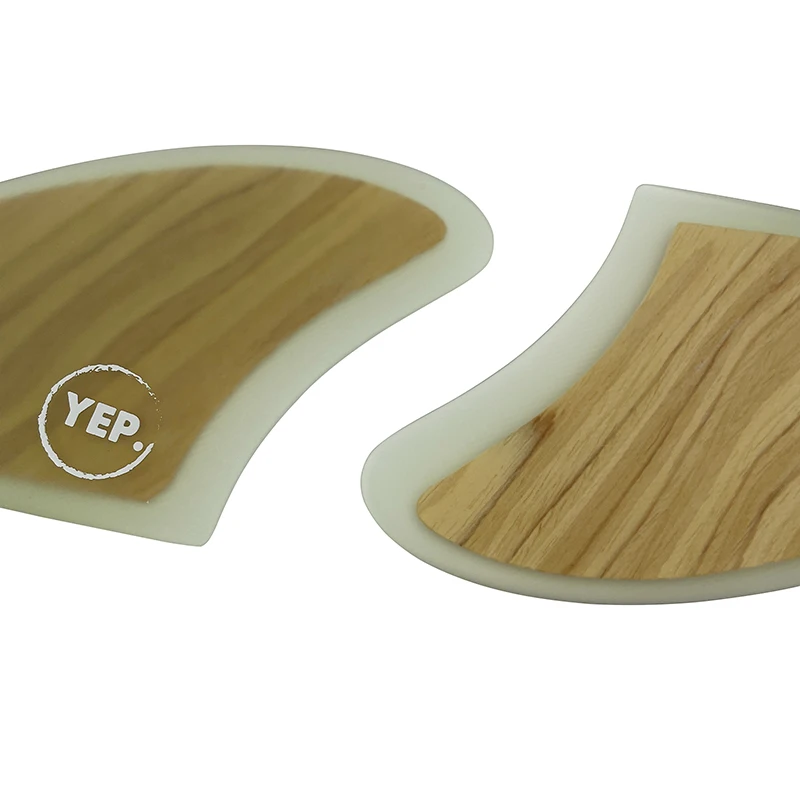 Surfing Bamboo Fins UPSURF FCS Twin tabs Fins High Performance Fiberglass K2 Surfboard Fin Keel Funboard For Water Sport