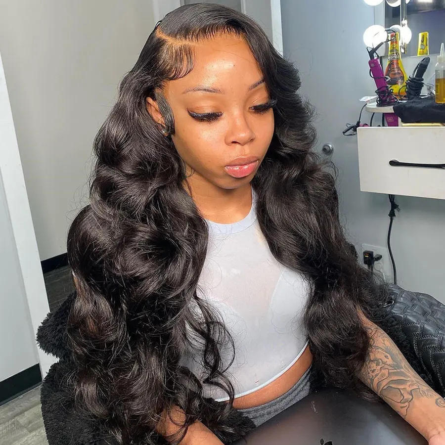 Long Body Wave Lace Front Wig 13x4 Lace Frontal Wig Hd Transparent Frontal Brazilian Human Hair Wigs For Black Women