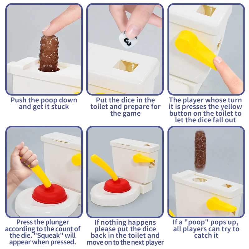 Funny Toilet Trick Toy party game decompression board games Flushing the toilet for kids friends family game birthday gifts 5