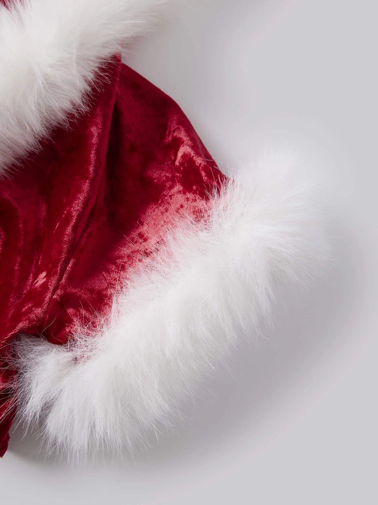 2Pcs Women s Christmas Lingerie Set Short Sleeve V Neck Hooded Plush Trim Decor Tops and Skirt Naughty Outfit