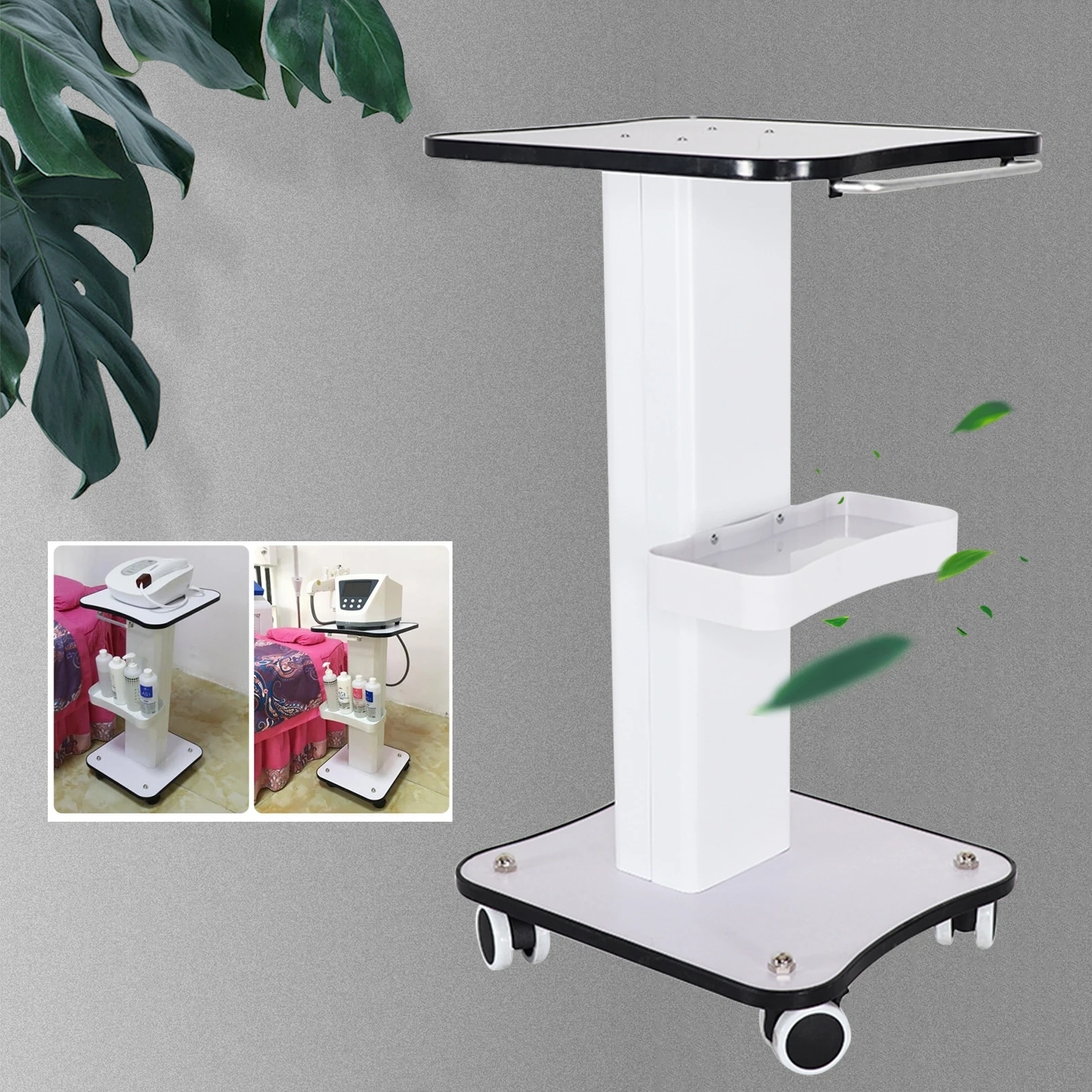 Description Picture 4 of itemTrolley Stand Salon Rolling Cart Beauty Auxiliary Trolley Organizer Cart With Wheel Spa Salon Furniture Tool Cart Storage Cart