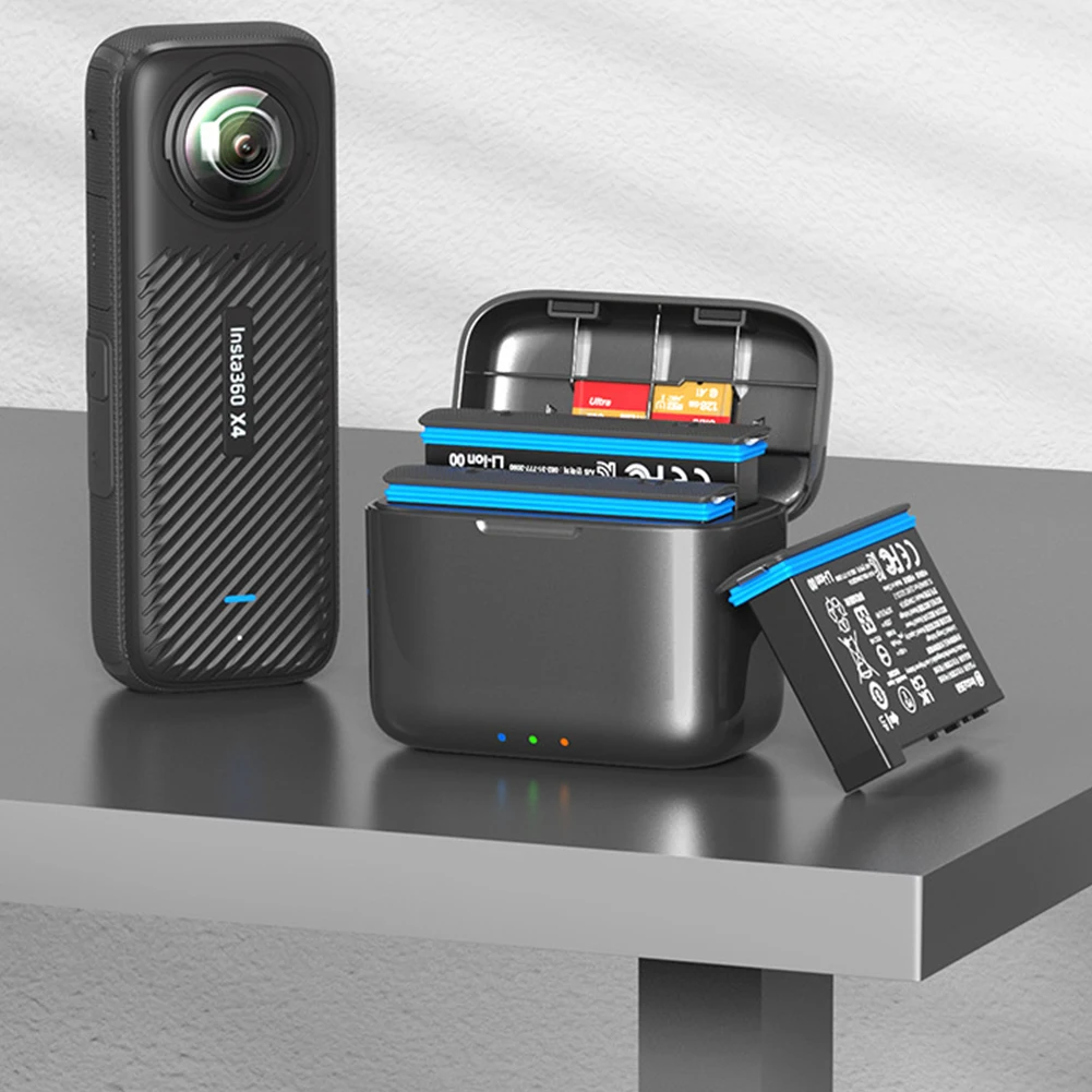 듀얼 배터리 고속 충전 허브, USB C타입 케이블, Insta360 X4 배터리용 고속 충전 박스