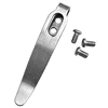 1Set 4 Types 420 Stainless Steel Fold Knife Pocket Clip Back Clamp With 3pcs M 2.5 Screws DIY Make Accessories Parts 3