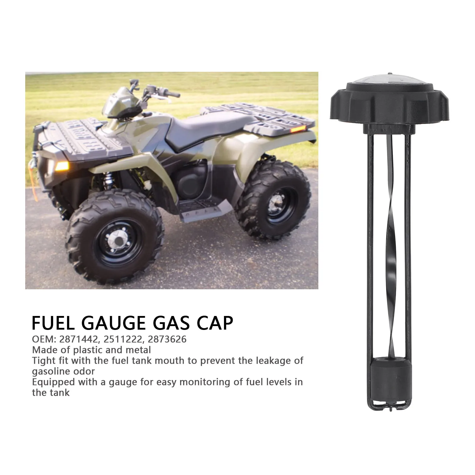 Fuel Gauge Gas Cap Replacement Accessories fuel cap fuel tank cap For Polaris Trail Boss 330 /Magnum 330 /ATP /Sportsman 400