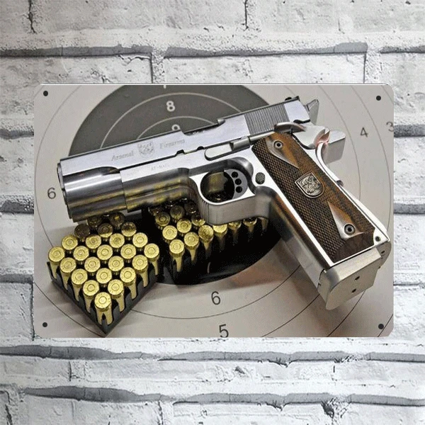 New Super Cool 0.357 Caliber Desert Eagle Wall Tin Sign Decorative Plates (20cm X 30cm) 8*12inch |