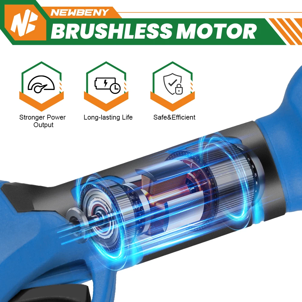 NewBeny 30mm Brushless Electric Pruning Shears 2 Gears Efficient Cordless Fruit Tree Bonsai Garden Tools For Makita 18V Battery 4