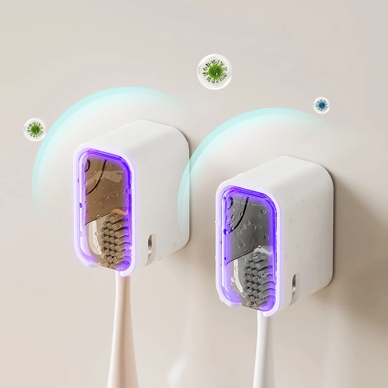 Dustproof Wall Mounted Toothbrush Holder Storage Box For Bathroom