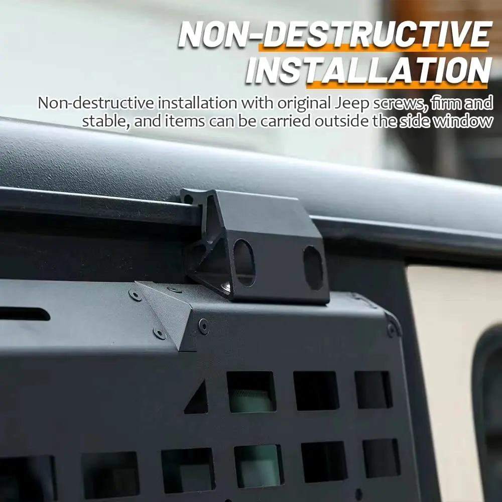 Left Rear Window Storage Molle Panel Flank Kit Window Protective Decoration For Jeep Wrangler JL-4Door