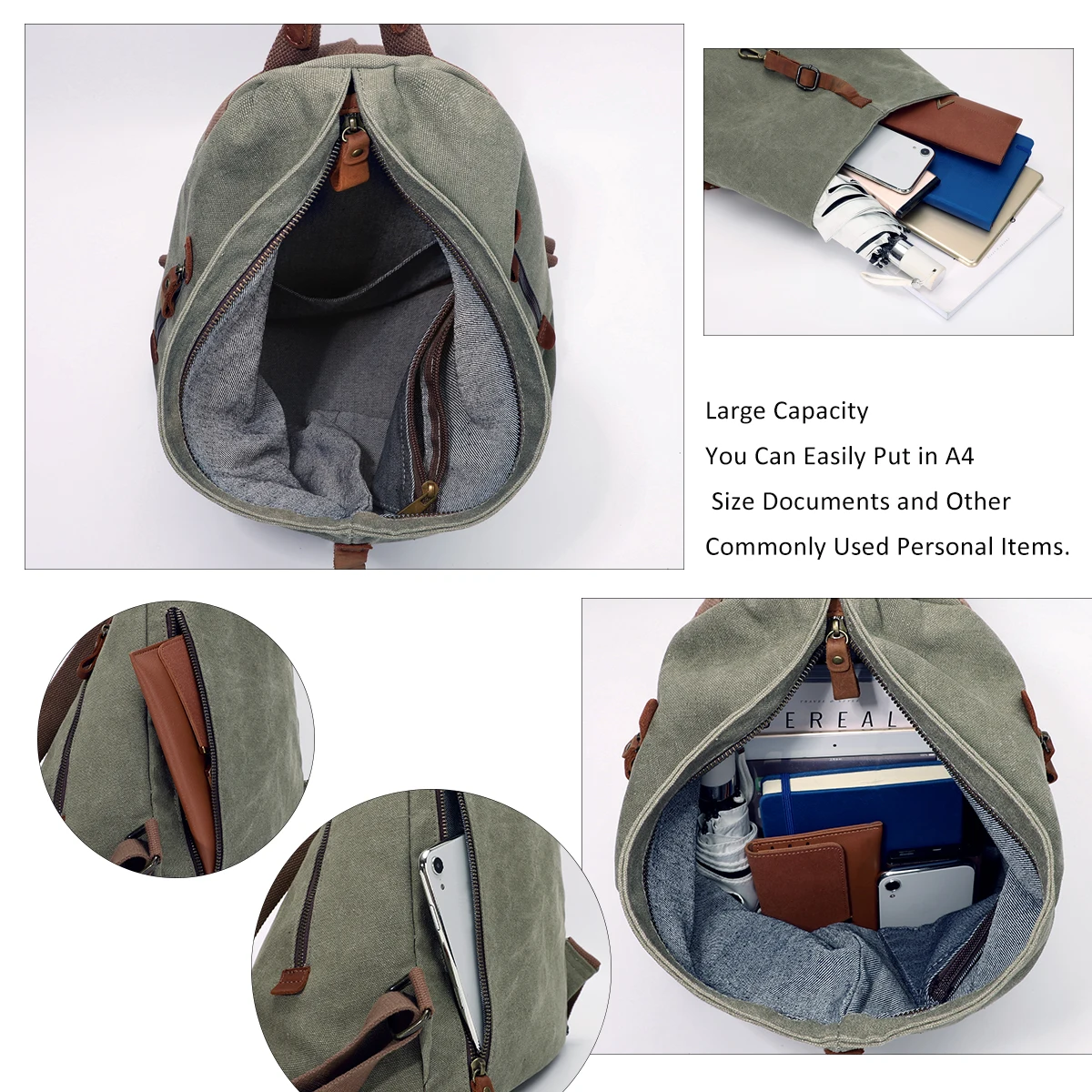 Mochila Tiracolo De Lona KL928 - Vermelho Ferrugem - Unissex Para Dia A Dia