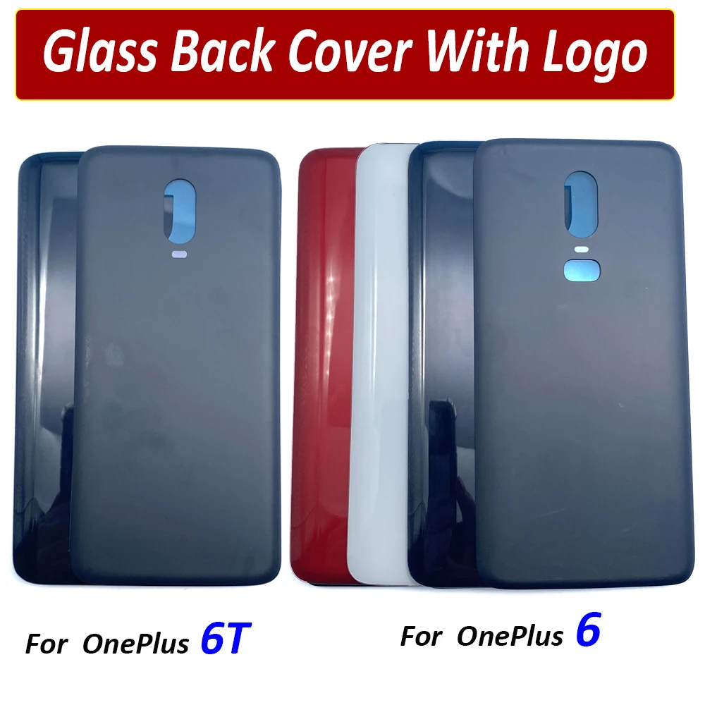 

NEW Battery Back Cover Glass Rear Door Replacement Housing STICKER Adhesive For Oneplus 6 6T With Logo