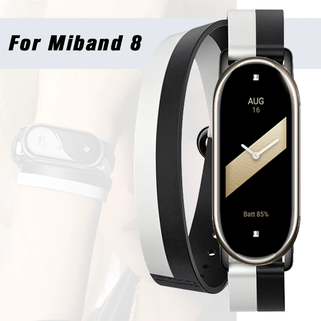 Correa Original Para Xiaomi Mi band 8 Pulsera De Repuesto De Cuero De Moda MiBand  8 NFC Banda De Lona