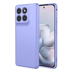 Colorful TPU Protective Cover - Flexible Liquid Silicone Case for Motorola Edge 70 Pro (Purple)
