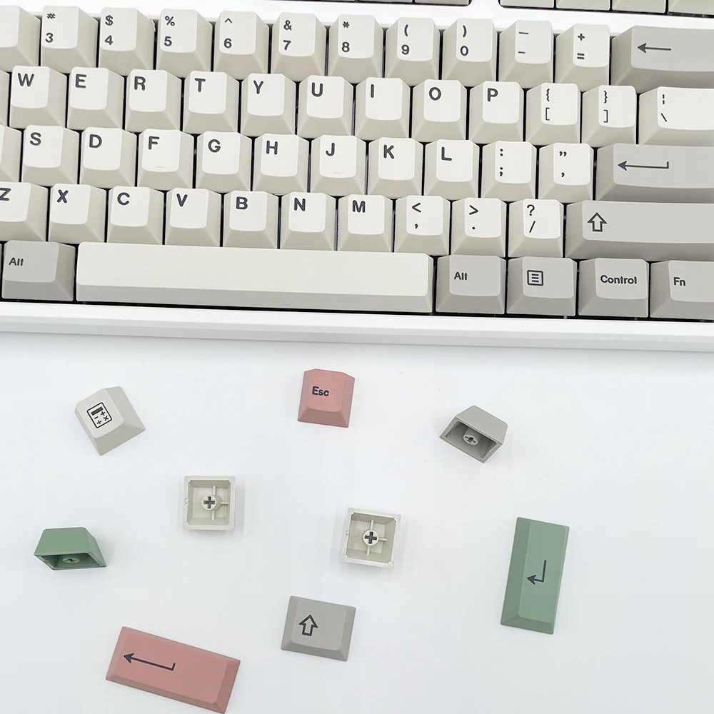 Gmkfans-jogo Mecânico Teclado Personalizado Keycaps Grupo Pbt Keycap Perfil Cereja Retro Iso 141 Caps Chave Faça Você Mesmo Dye-sub 9009 - Imagem 3