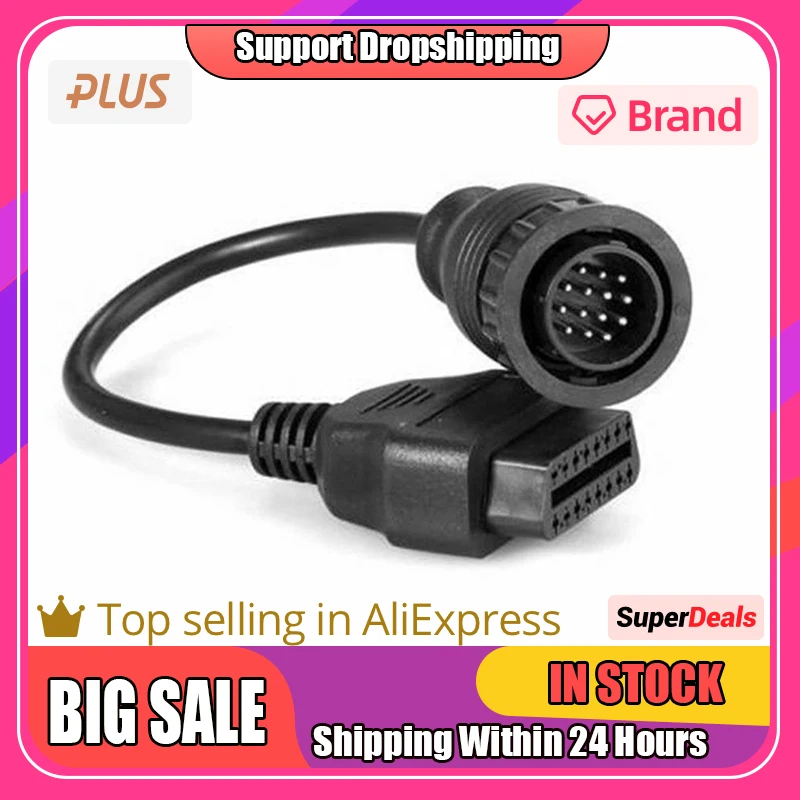 

For Benz Sprinter 14 Pin to 16 Pin OBD2 Diagnostic Convertor Adapter Cable Car Auto Accessories Drop Shipping Whole Sale