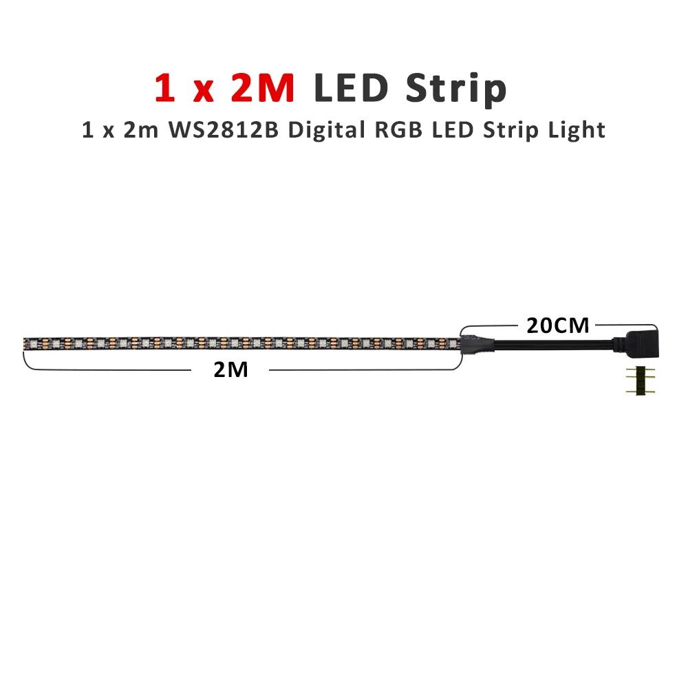 ตัวเลือกสินค้า แถบไฟ LED ARGB ปรับสีได้ ตกแต่ง PC