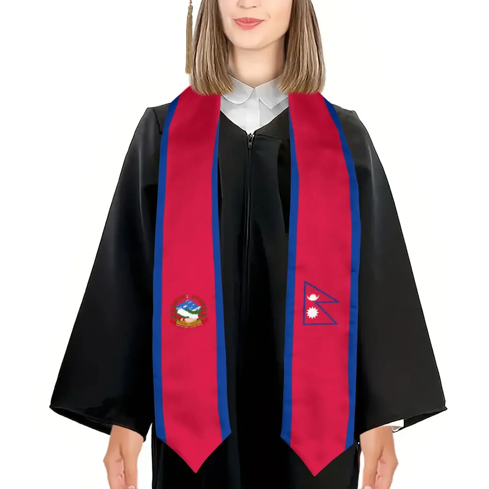 Emblem of Nepal Graduation Stole Shawl Sash Honor For Study Aboard International Students 3