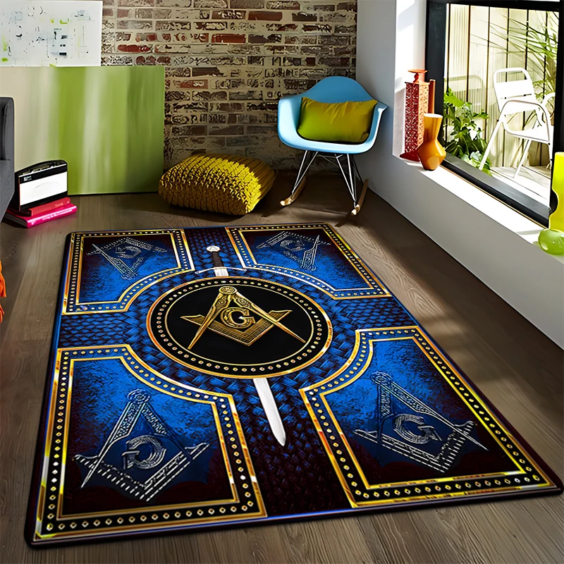 Masonic Illuminati Printed Pattern Rug Baby Play Crawl Floor Mat Living Room Carpet Teen Bedroom Decor Carpet Mat Children floor mat