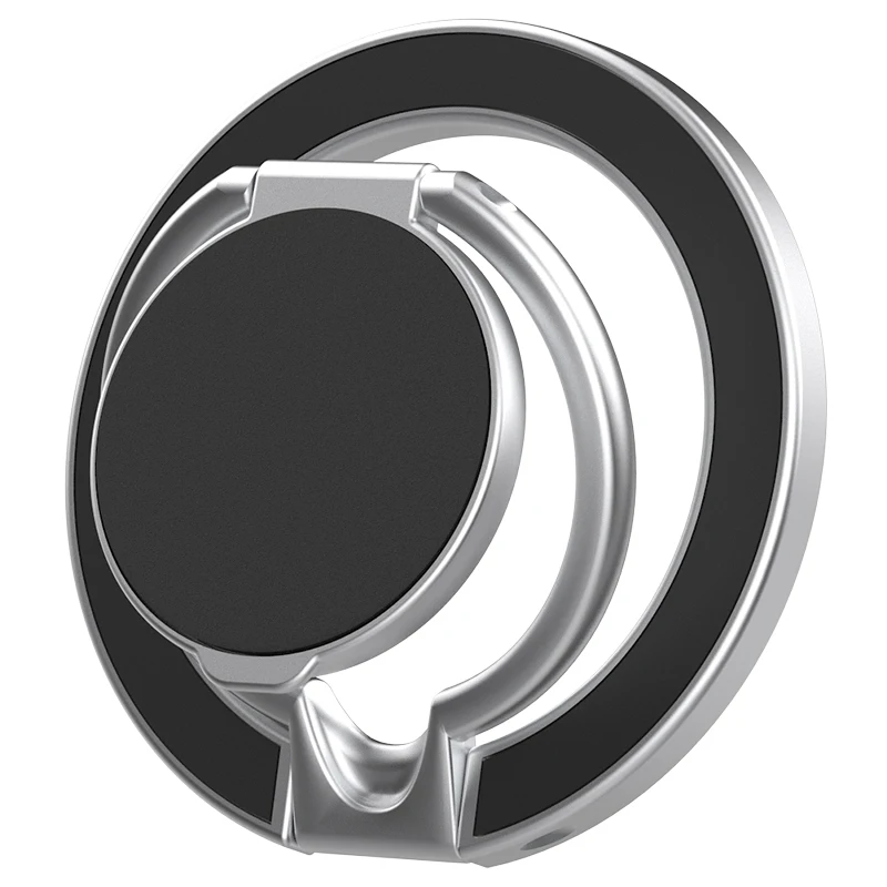 Universal Double-Sided Magnetic Car Stand & Finger Ring Holder with Hand Strap
