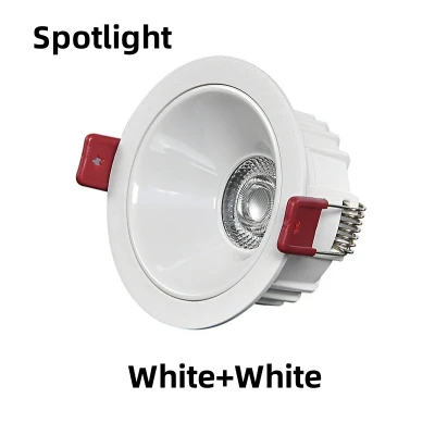 thumbnail image 1 of Focos LED COB antideslumbrantes redondos empotrados regulables de 7 W, 9 W, 12 W y 15 W para techo, iluminación de centros comerciales y oficinas, 1 of 5