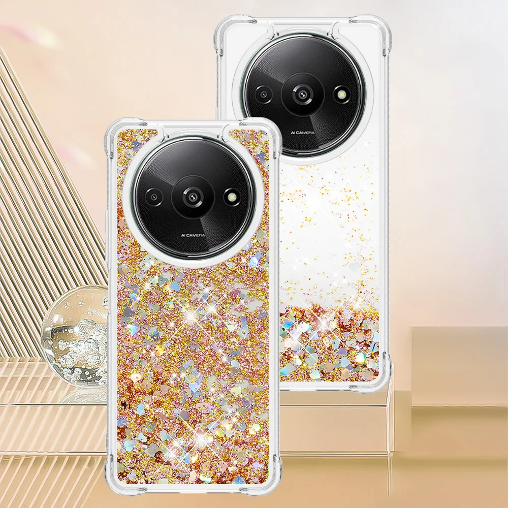 Bling Glitter Liquid Silicone Shockproof Quicksand Phone Case