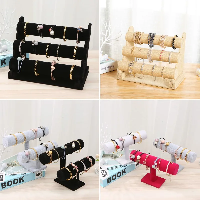 Velvet bracelet display rack, jewelry rack, bracelet, watch storage rack, jewelry display rack, display props