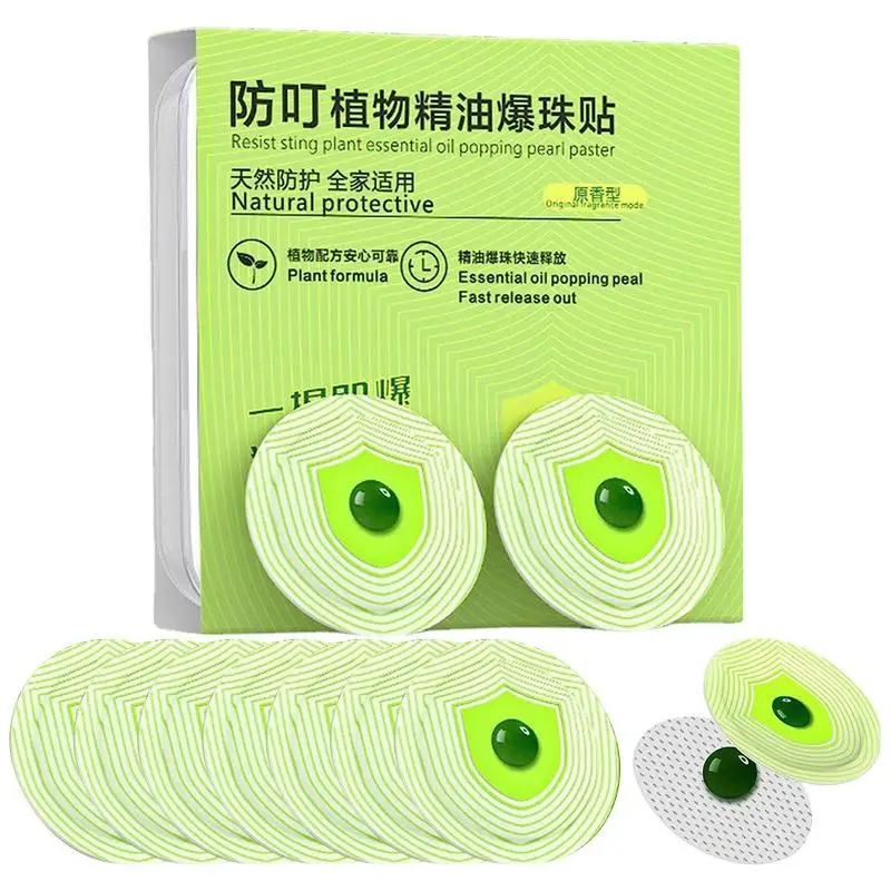 Fly Gnat Sticker 10Pcs Summer Non Bite Patch Adesivi Base Vegetale Patch Multifunzionali Per Olio Essenziale Patch Anti-Prurito