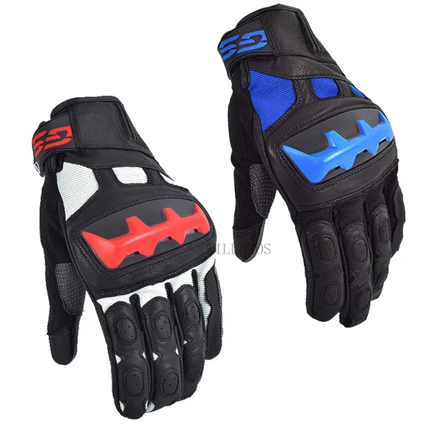 Guanti Moto Gs Guanti Uomo Per Bmw Motorrad Nero Rosso Pelle Guantes Riding Racing Moto Gp