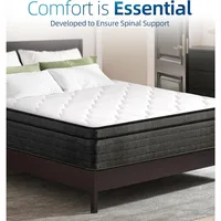 King Size Mattress 12 Inch Hybrid Mattress in a Box with Gel Memory Foam Individually Wrapped Pocket Coils Innerspring 2